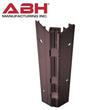 Abh 83" A575HDD083 Full Surface Aluminum Continuous Geared Hinge, 1/16" Inset and Frame Portion - Dark B ABH-A575-HD-D-083